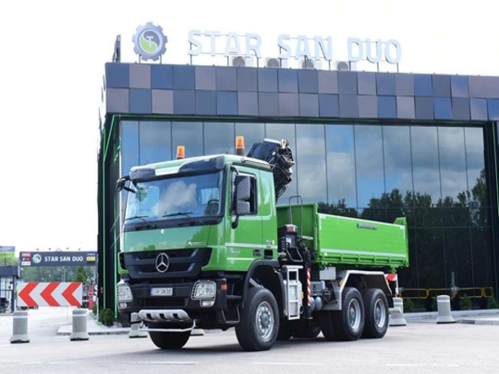 Mercedes-Benz ACTROS 3346 6x6 HIAB 244EP-4 Crane Kipper - Camion grue: photos 3 Mercedes-Benz ACTROS 3346 6x6 HIAB 244EP-4 Crane Kipper - Camion grue: photos 3