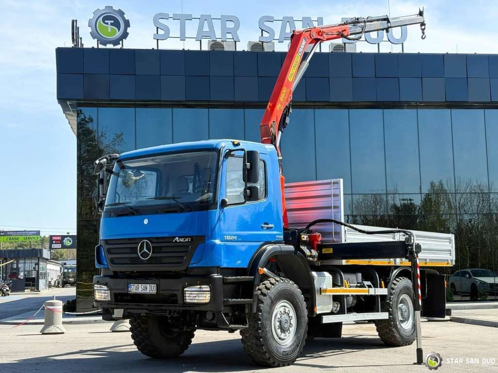 Mercedes-Benz AXOR 1824 4x4 PALFINGER PK 8500 Crane Kran - Camion grue: photos 1 Mercedes-Benz AXOR 1824 4x4 PALFINGER PK 8500 Crane Kran - Camion grue: photos 1