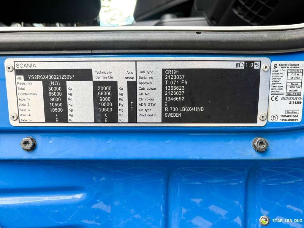 Camion grue Scania  R730 6X4 PALFINGER PK 33002 EH Crane: photos 16