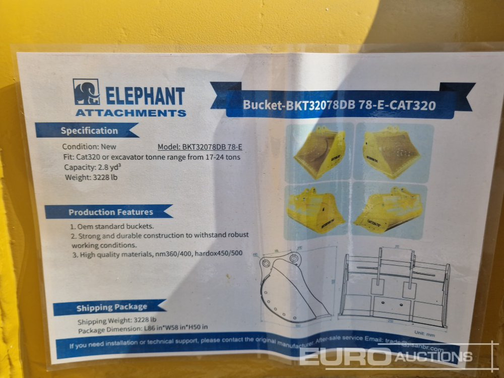 Godet neuf Unused 2025 Elephant  BKT32078DB 78-E: photos 6