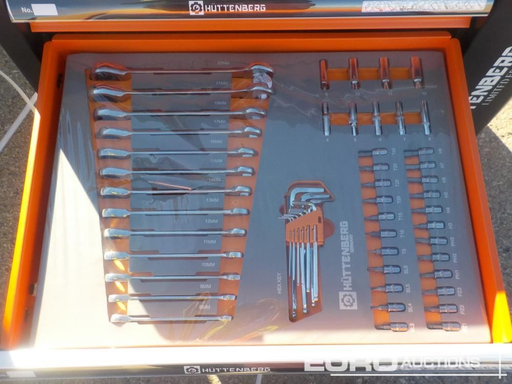 Équipement de garage Unused Huttenberg Tools Trolley, 220Pcs, Complete with Tools, 6 Drawers  / Carro Porta Herramientas Completo, 6 Cajones: photos 11