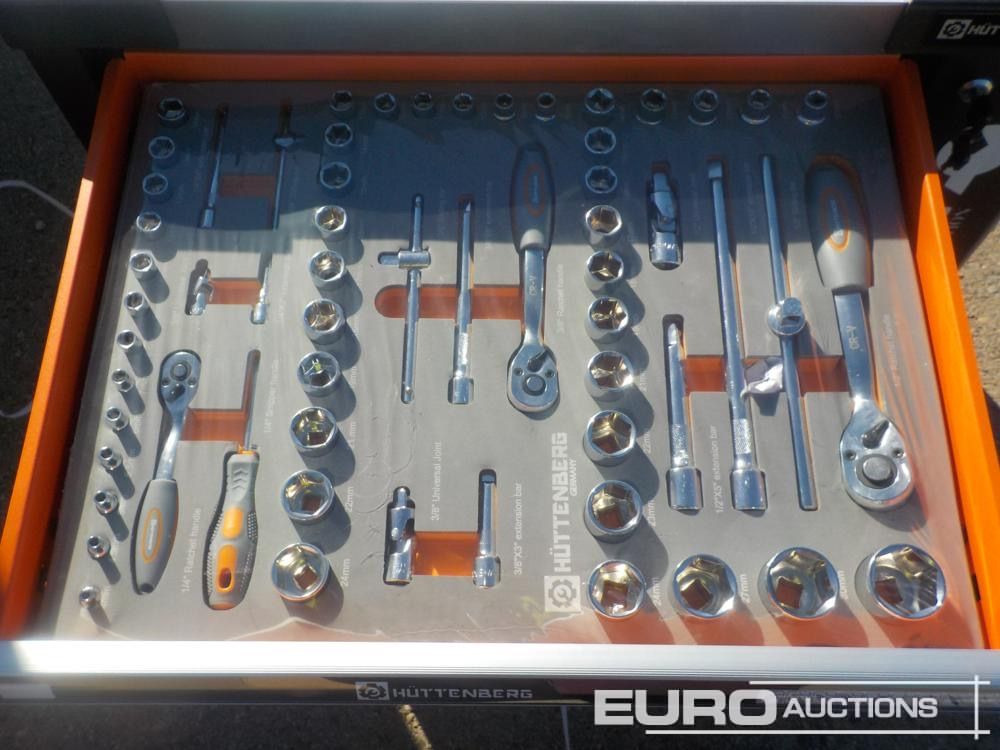 Équipement de garage Unused Huttenberg Tools Trolley, 220Pcs, Complete with Tools, 6 Drawers  / Carro Porta Herramientas Completo, 6 Cajones: photos 8