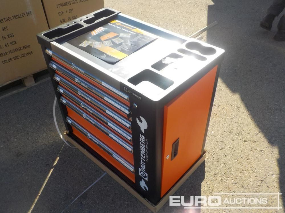 Équipement de garage Unused Huttenberg Tools Trolley, 220Pcs, Complete with Tools, 6 Drawers  / Carro Porta Herramientas Completo, 6 Cajones: photos 6