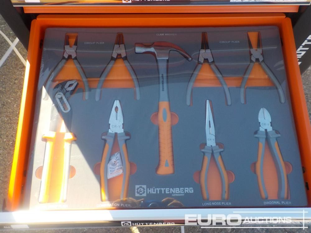 Équipement de garage Unused Huttenberg Tools Trolley, 220Pcs, Complete with Tools, 6 Drawers  / Carro Porta Herramientas Completo, 6 Cajones: photos 10