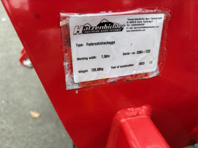 Hatzenbichler Federzahnhackegge 750 - Outils du sol: photos 2 Hatzenbichler Federzahnhackegge 750 - Outils du sol: photos 2