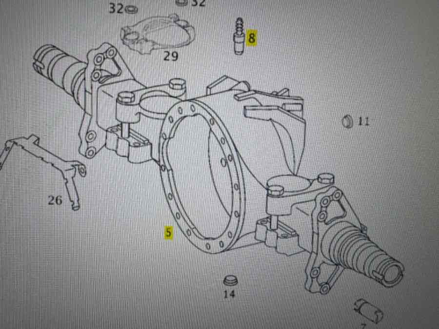MERCEDES BUS TOURISMO REAR AXLE HO6 // 746218 - Essieu et pièces pour Camion: photos 2 MERCEDES BUS TOURISMO REAR AXLE HO6 // 746218 - Essieu et pièces pour Camion: photos 2