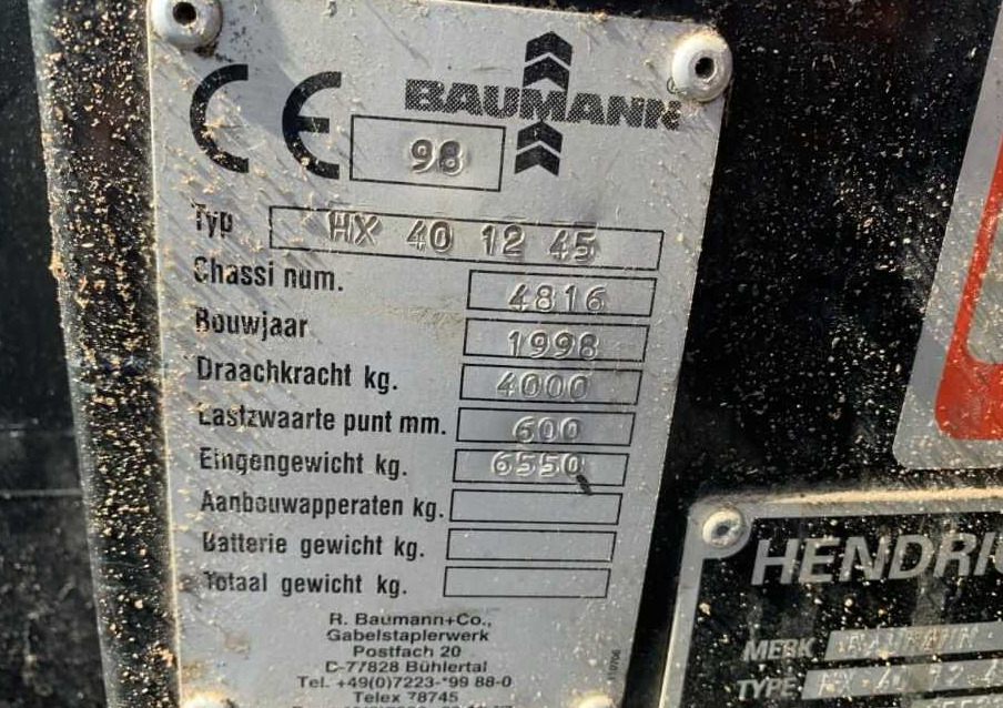 Baumann HX40/12/45 - Chariot latéral: photos 4 Baumann HX40/12/45 - Chariot latéral: photos 4