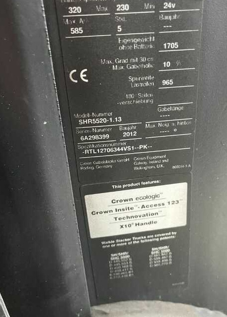 Crown SHR5520-1.13 - Gerbeur: photos 4 Crown SHR5520-1.13 - Gerbeur: photos 4