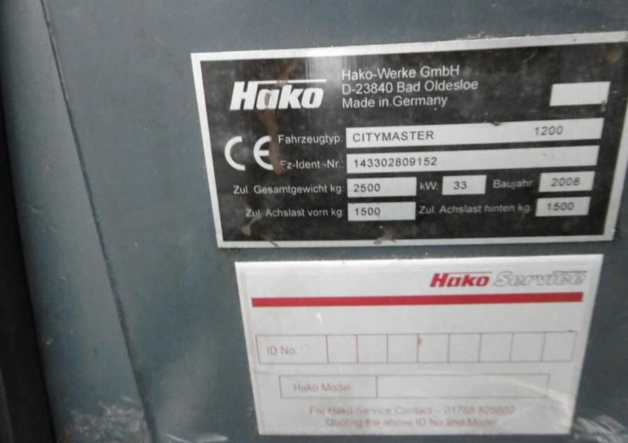 Balayeuse de voirie Hako CityMaster 1200: photos 8 Balayeuse de voirie Hako CityMaster 1200: photos 8