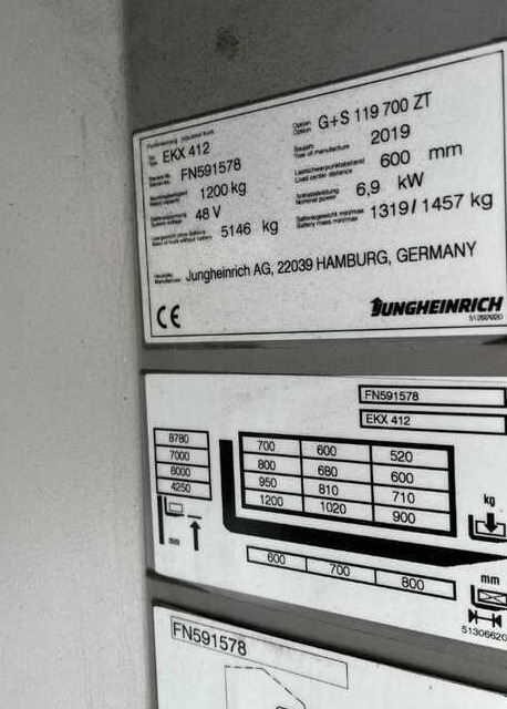 Jungheinrich EKX412 - Préparateur de commandes: photos 4 Jungheinrich EKX412 - Préparateur de commandes: photos 4