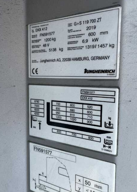 Jungheinrich EKX412 - Préparateur de commandes: photos 4 Jungheinrich EKX412 - Préparateur de commandes: photos 4