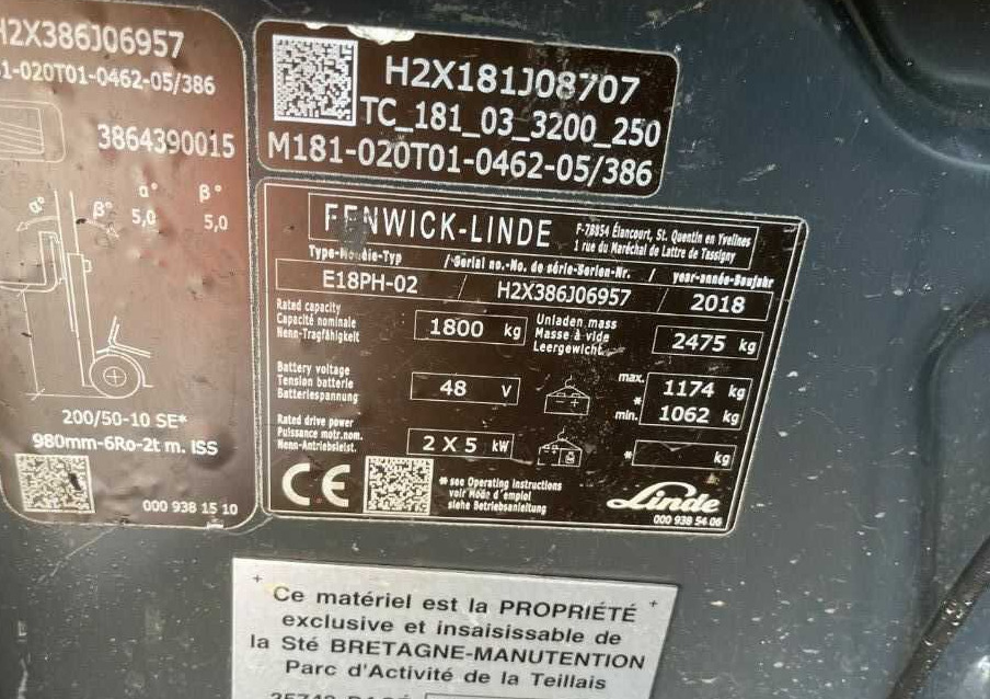 Linde E18PH-02 - Chariot élévateur électrique: photos 4 Linde E18PH-02 - Chariot élévateur électrique: photos 4