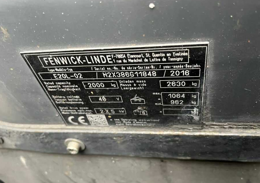 Linde E20L-02 - Chariot élévateur électrique: photos 4 Linde E20L-02 - Chariot élévateur électrique: photos 4