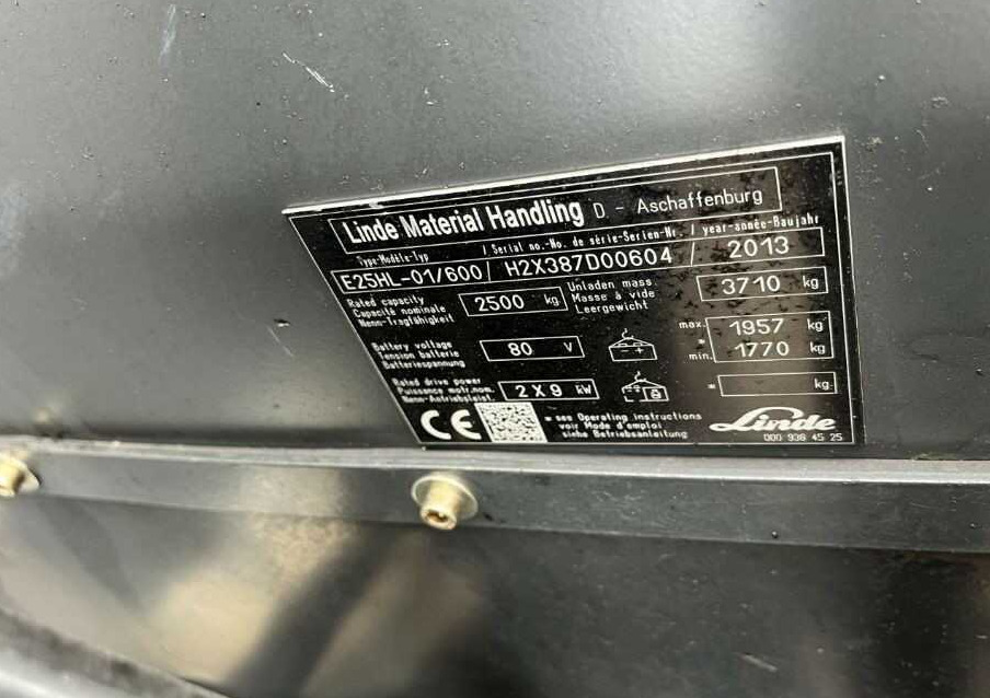 Linde E25H-01/600 - Chariot élévateur électrique: photos 4 Linde E25H-01/600 - Chariot élévateur électrique: photos 4