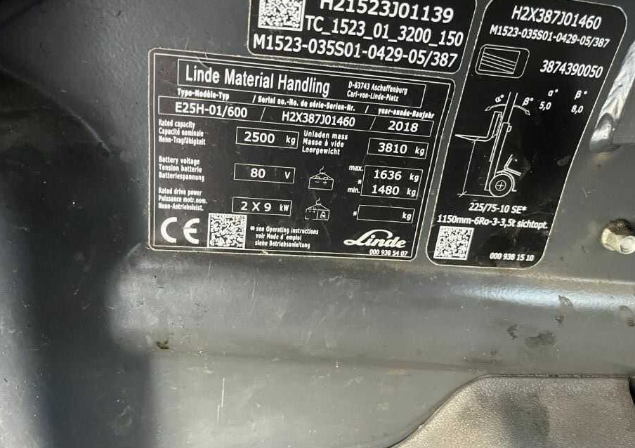 Linde E25H-01/600 - Chariot élévateur électrique: photos 4 Linde E25H-01/600 - Chariot élévateur électrique: photos 4