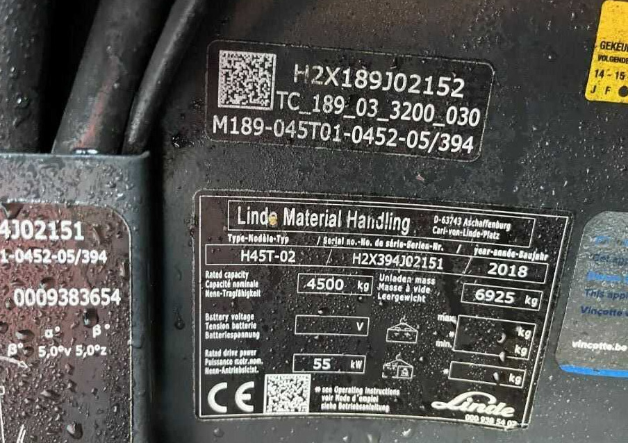 Linde H45T-02 - Chariot élévateur à gaz: photos 4 Linde H45T-02 - Chariot élévateur à gaz: photos 4