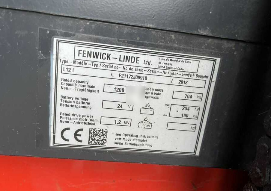 Linde L12L - Gerbeur: photos 4 Linde L12L - Gerbeur: photos 4