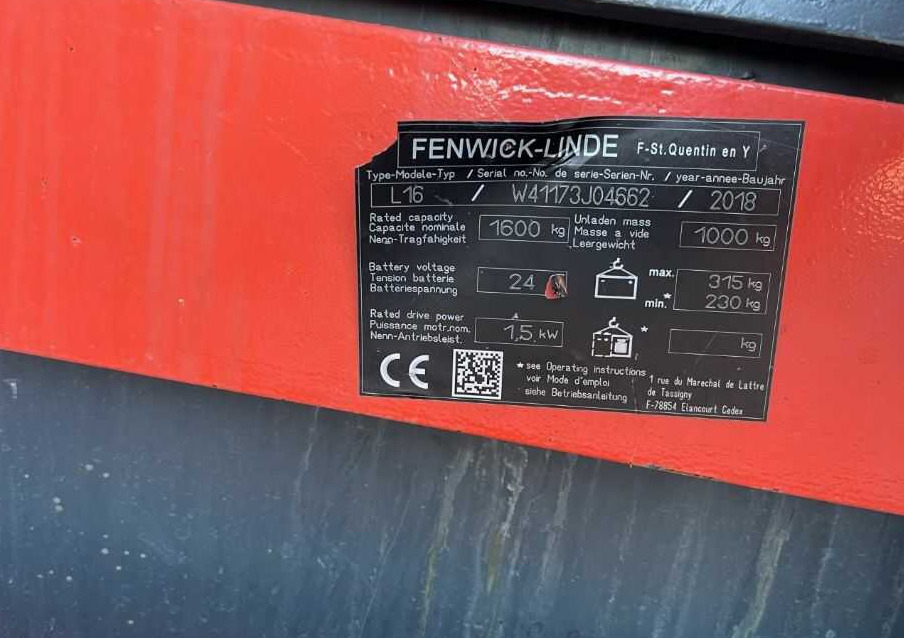 Linde L16 - Gerbeur: photos 4 Linde L16 - Gerbeur: photos 4