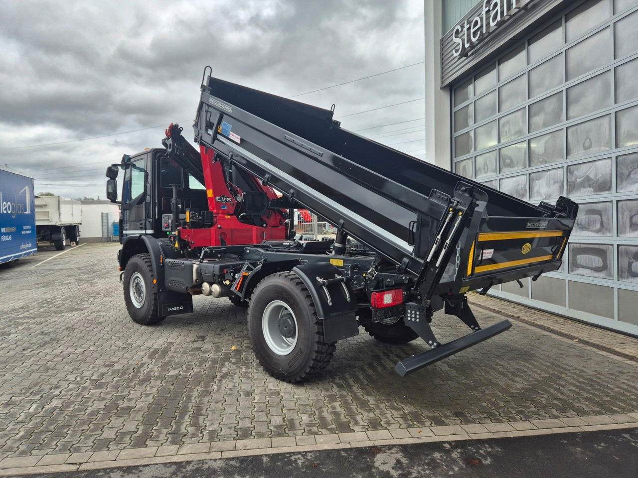 Camion benne, Camion grue Iveco Eurocargo ML150E32WS 4x4 Kran HMF 1130K Funk AHK: photos 12