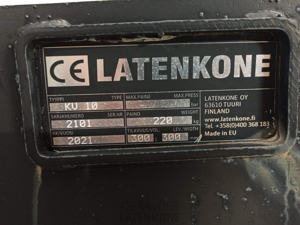 Godet pour Engins de chantier Laten Pelto-ojakauha 300L ilman kiinnikettä 5-8ton: photos 9