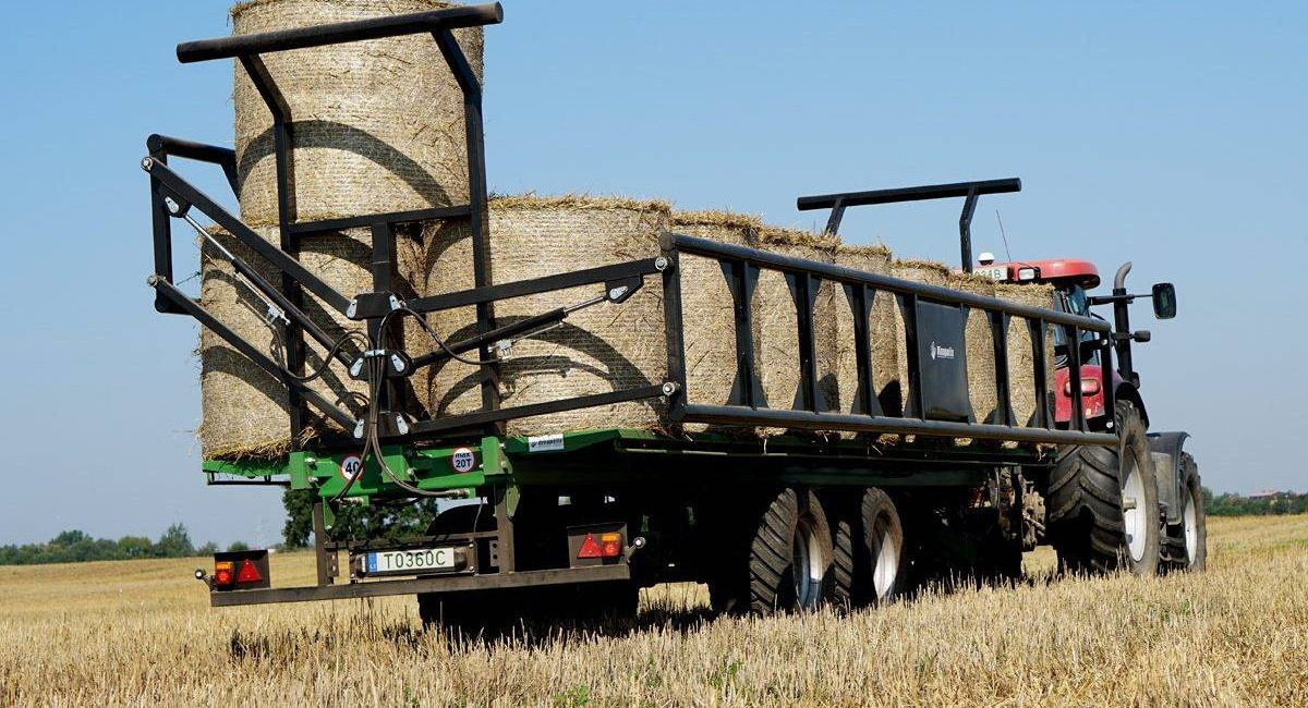 Dinapolis bale trailer 20t, RPP-9000 - Remorque plateau agricole: photos 1 Dinapolis bale trailer 20t, RPP-9000 - Remorque plateau agricole: photos 1
