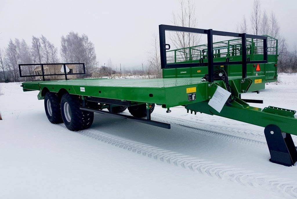 Dinapolis hydraulic bale trailer 14t, RPT-8000 - Remorque plateau agricole: photos 1 Dinapolis hydraulic bale trailer 14t, RPT-8000 - Remorque plateau agricole: photos 1