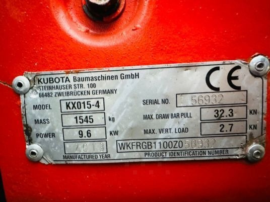 Kubota KX015-4 - Mini pelle: photos 4 Kubota KX015-4 - Mini pelle: photos 4