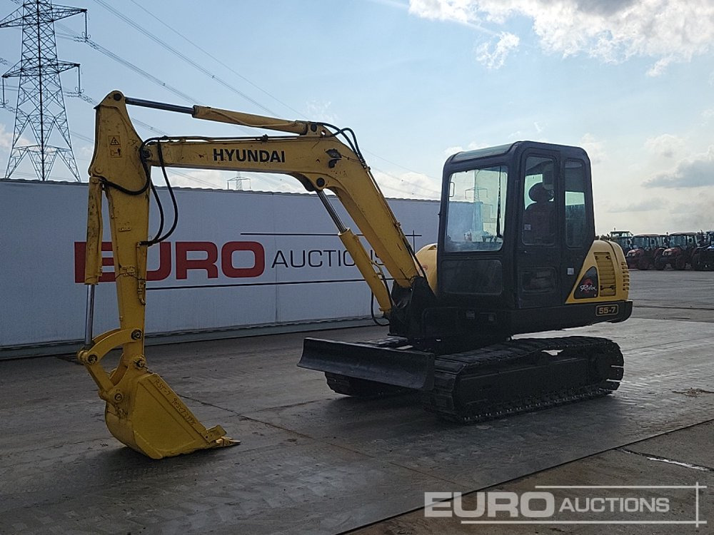 2013 Hyundai R55-7 - Mini pelle: photos 1 2013 Hyundai R55-7 - Mini pelle: photos 1