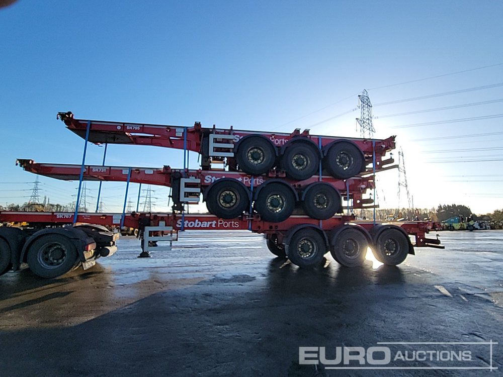 2015 SDC Tri Axle Sliding Skeletal Trailer (3 of) - Semi-remorque plateau: photos 2 2015 SDC Tri Axle Sliding Skeletal Trailer (3 of) - Semi-remorque plateau: photos 2