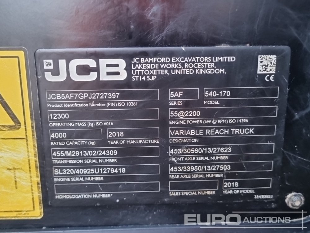 Chariot télescopique 2018 JCB 540-170: photos 48 Chariot télescopique 2018 JCB 540-170: photos 48