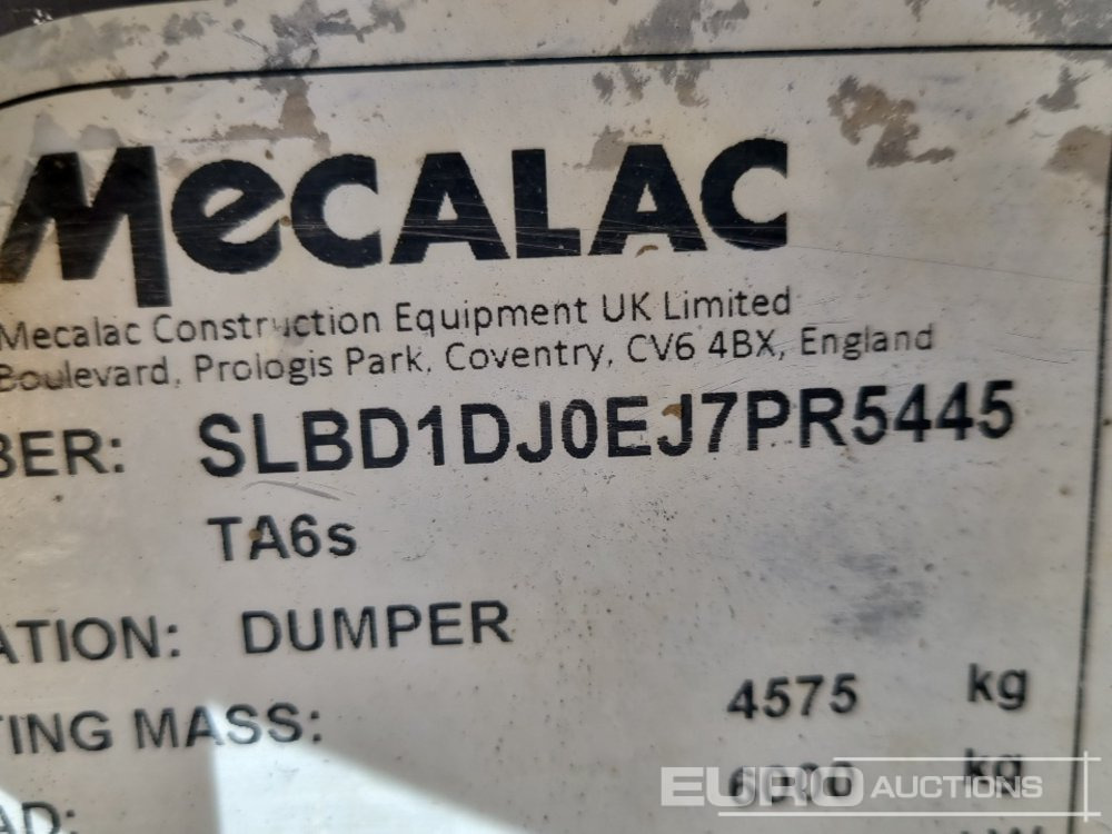 Mini tombereau 2018 Mecalac TA6S: photos 36
