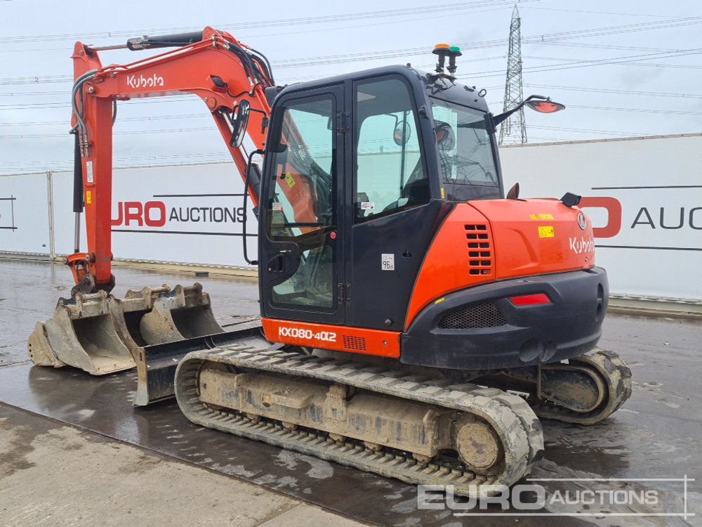 2020 Kubota KX080-4A2 - Mini pelle: photos 3 2020 Kubota KX080-4A2 - Mini pelle: photos 3