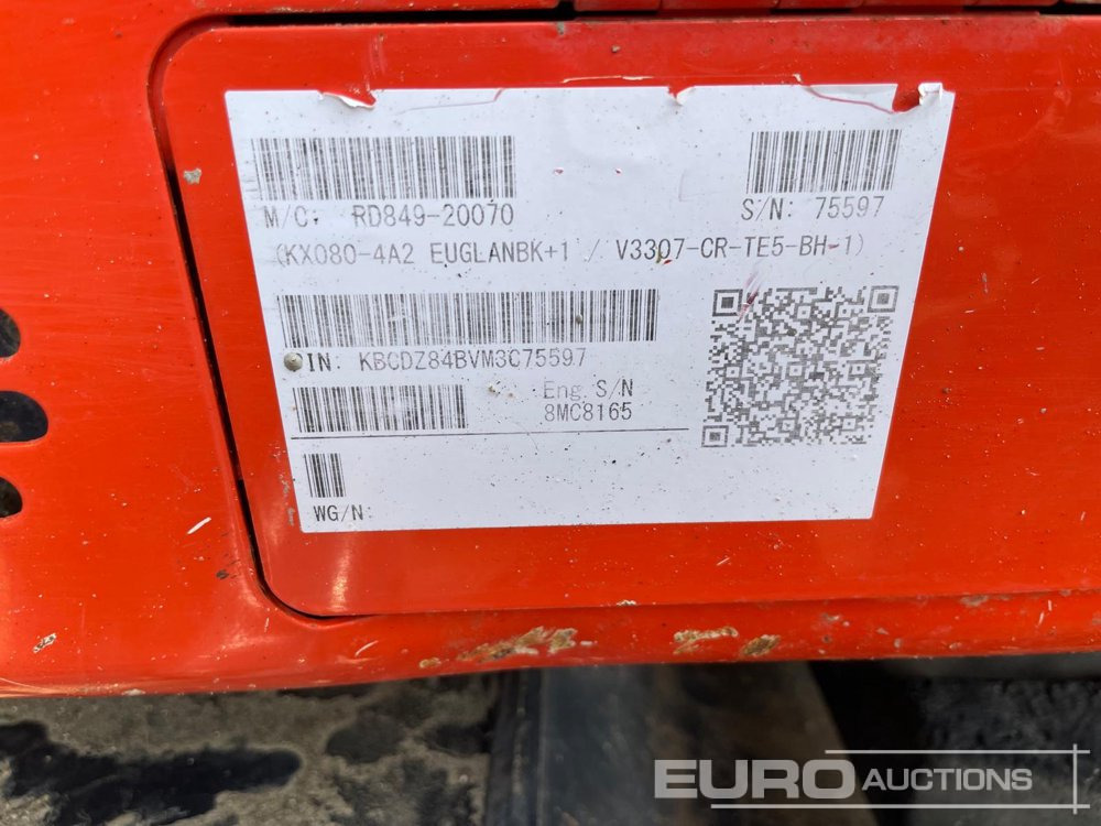 2021 Kubota KX080-4A2 - Mini pelle: photos 5 2021 Kubota KX080-4A2 - Mini pelle: photos 5