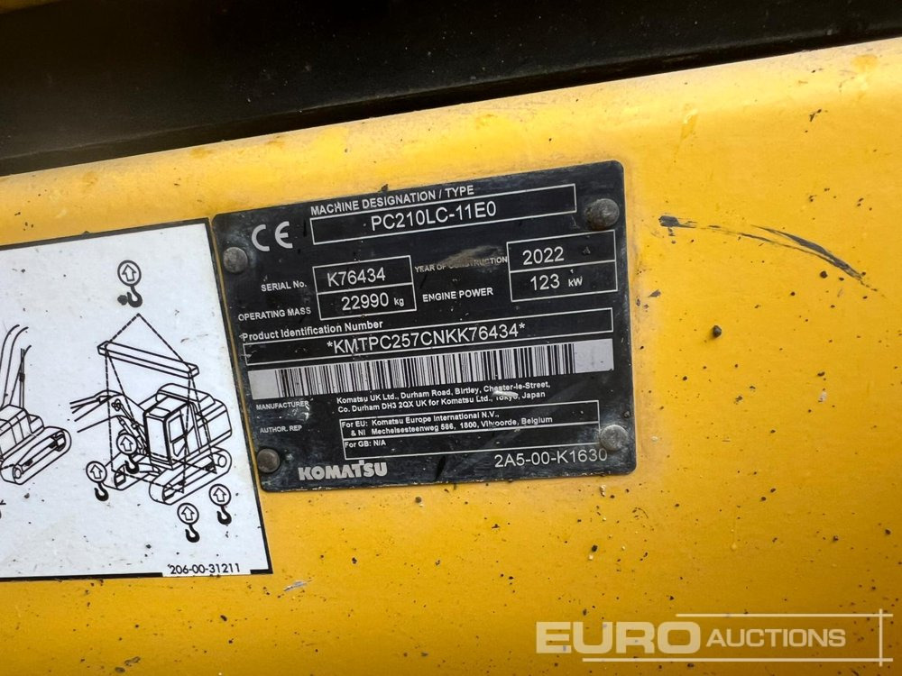 2022 Komatsu PC210LC-11E0 - Pelle sur chenille: photos 3 2022 Komatsu PC210LC-11E0 - Pelle sur chenille: photos 3