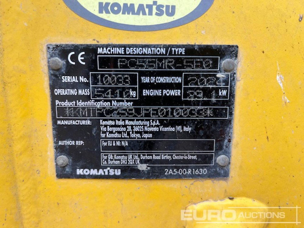 Mini pelle 2024 Komatsu PC55MR-5E0: photos 9