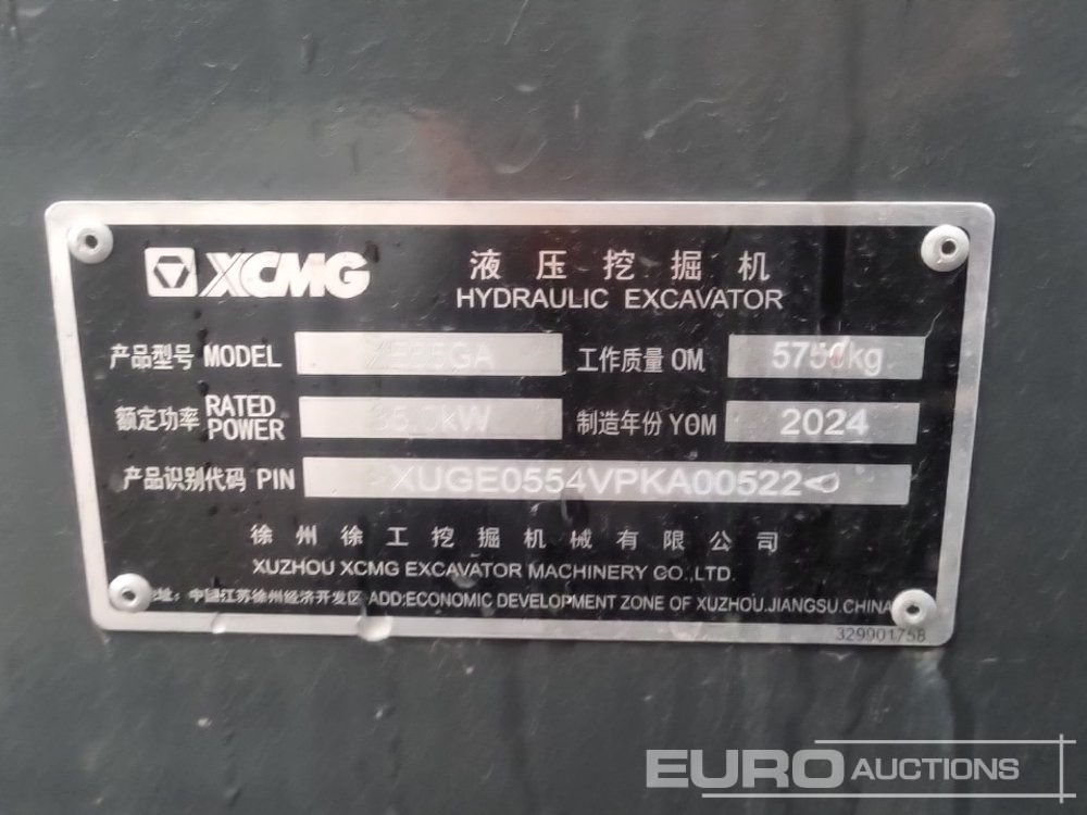 Mini pelle 2024 XCMG XE55GA: photos 43