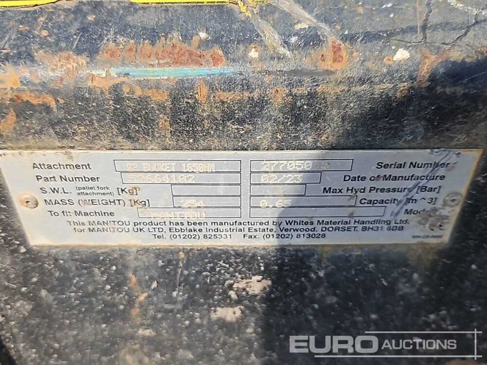 Godet 72" Loading Bucket to suit Telehandler: photos 12