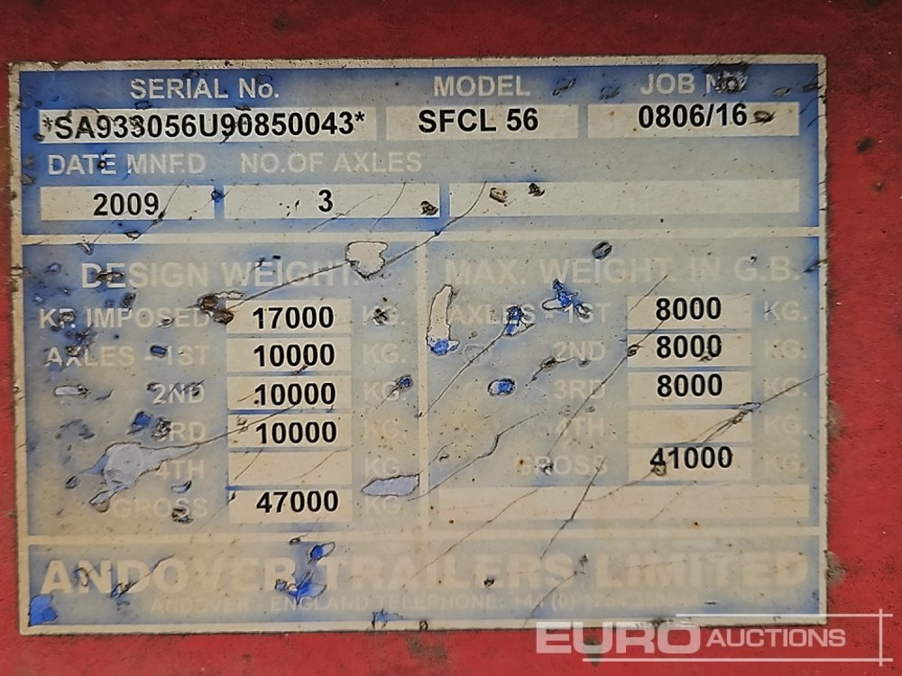 Semi-remorque surbaissé Andover Tri Axle Step Frame Low Loader Trailer, Winch, Hydraulic Fliptoe Ramps: photos 38 Semi-remorque surbaissé Andover Tri Axle Step Frame Low Loader Trailer, Winch, Hydraulic Fliptoe Ramps: photos 38