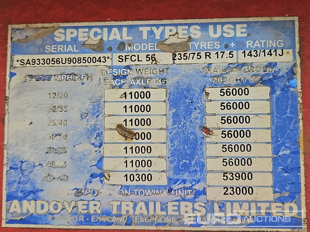 Semi-remorque surbaissé Andover Tri Axle Step Frame Low Loader Trailer, Winch, Hydraulic Fliptoe Ramps: photos 40 Semi-remorque surbaissé Andover Tri Axle Step Frame Low Loader Trailer, Winch, Hydraulic Fliptoe Ramps: photos 40