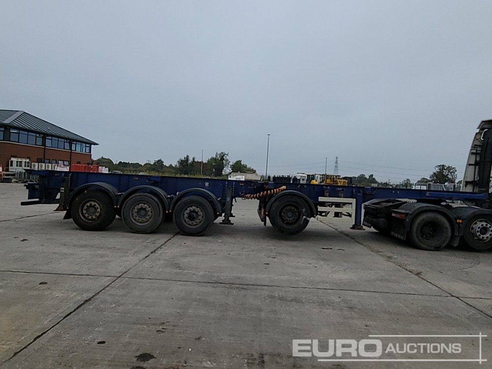 Semi-remorque plateau Dennison Trailers 4 Axle 40' Skeleton Trailer, Front Lift Axle, Twist Locks: photos 6