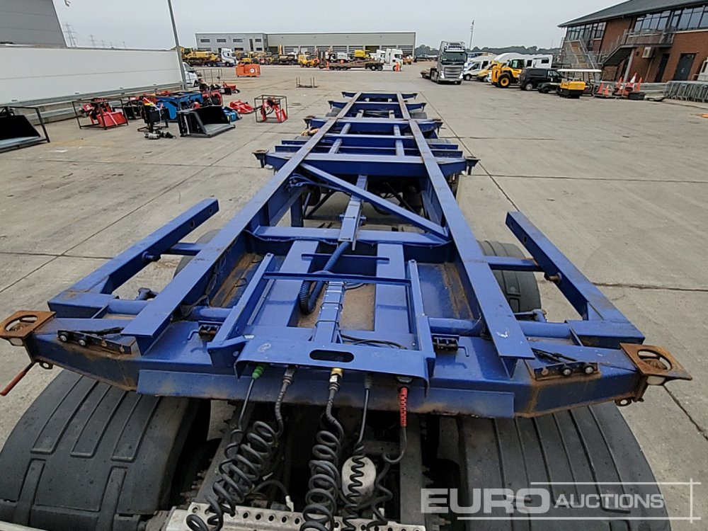 Semi-remorque plateau Dennison Trailers 4 Axle 40' Skeleton Trailer, Front Lift Axle, Twist Locks: photos 8