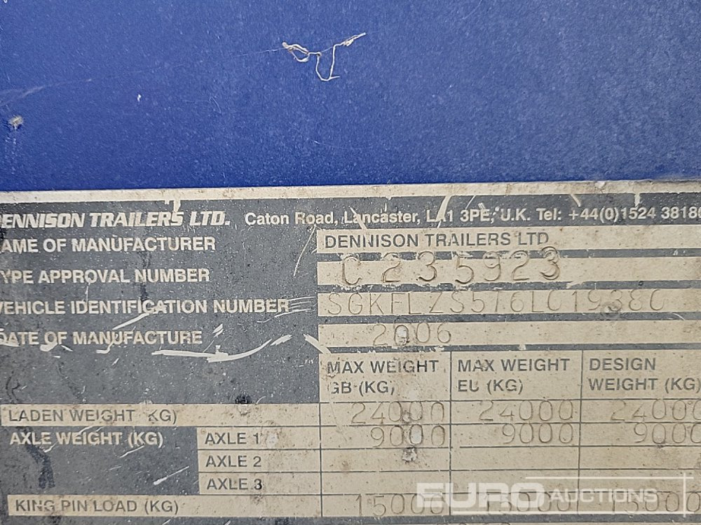 Semi-remorque plateau Dennison Trailers 4 Axle 40' Skeleton Trailer, Front Lift Axle, Twist Locks: photos 48