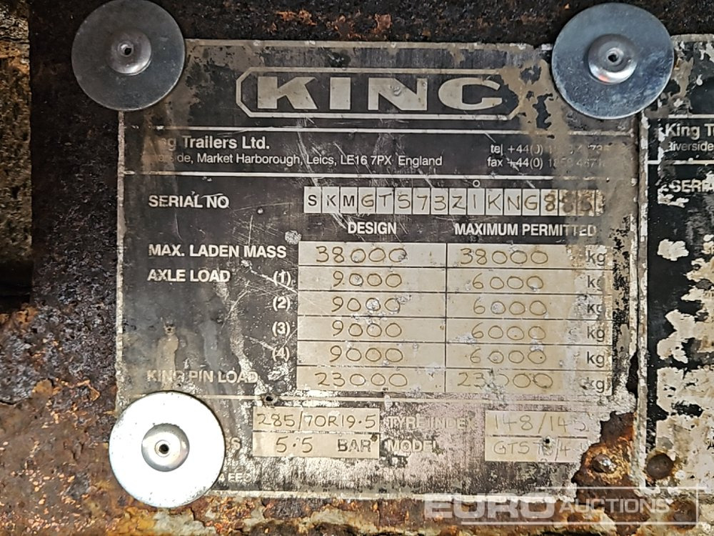 Semi-remorque surbaissé King 4 Axle Step Frame Low Loader Trailer, Neck Ramps, Out Riggers, Rear Steering, Hydraulic Fliptoe Ramps: photos 39 Semi-remorque surbaissé King 4 Axle Step Frame Low Loader Trailer, Neck Ramps, Out Riggers, Rear Steering, Hydraulic Fliptoe Ramps: photos 39