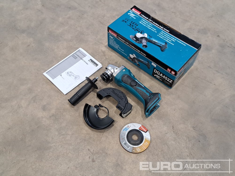 Makita Cordless Angle Grinder - Équipement de garage: photos 1 Makita Cordless Angle Grinder - Équipement de garage: photos 1