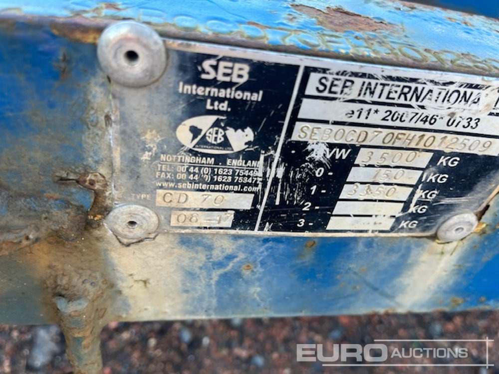 Seb International Single axle Cable Drum Trailer - Remorque porte engin: photos 4 Seb International Single axle Cable Drum Trailer - Remorque porte engin: photos 4