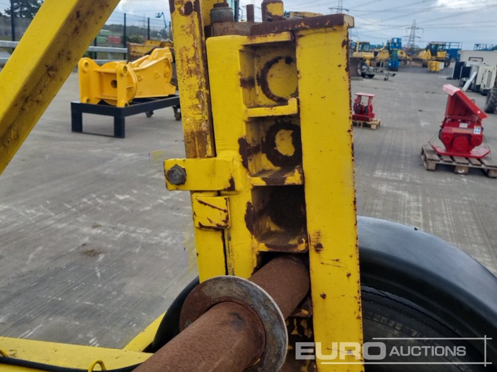 Remorque porte engin TWS 3 Ton Single Axle Hydraulic Adjustable Cable Reel Trailer: photos 16