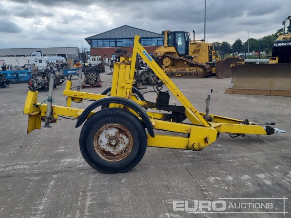 Remorque porte engin TWS 3 Ton Single Axle Hydraulic Adjustable Cable Reel Trailer: photos 6