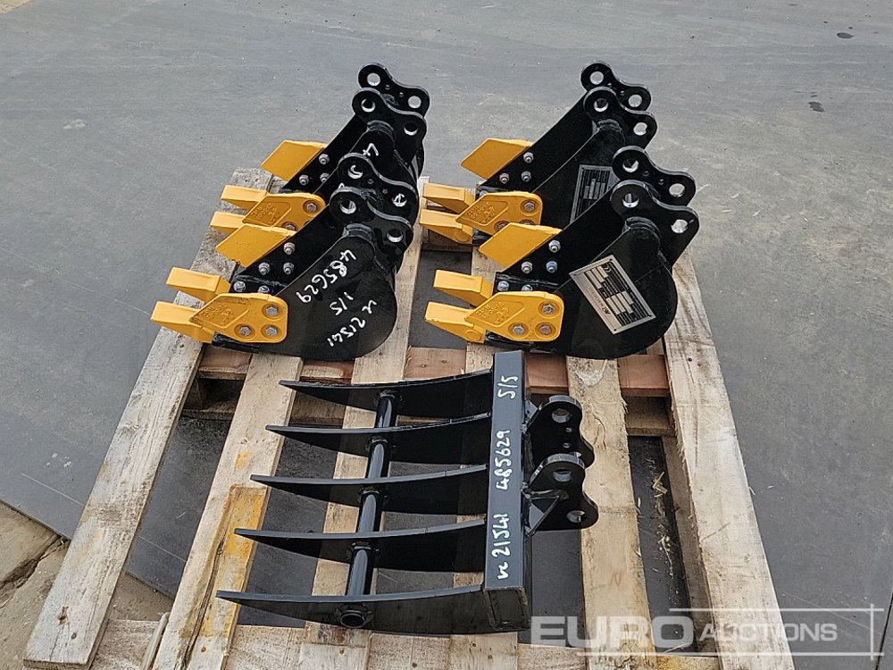 Unused 2025 Machpro 8", 8", 8", 8" Digging Bucket, 16" Rake 25mm Pin to suit Mini Excavator - Godet: photos 2 Unused 2025 Machpro 8", 8", 8", 8" Digging Bucket, 16" Rake 25mm Pin to suit Mini Excavator - Godet: photos 2