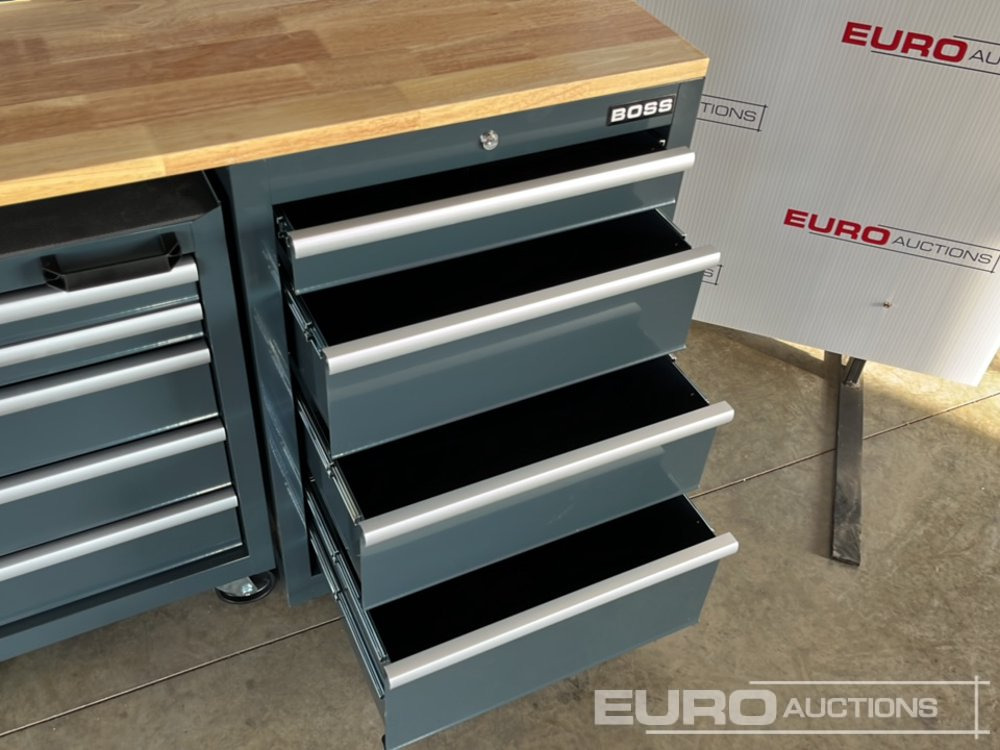 Équipement de garage Unused Boss 2.6m 9 Drawer, 5 Cabinet Tool Station: photos 19