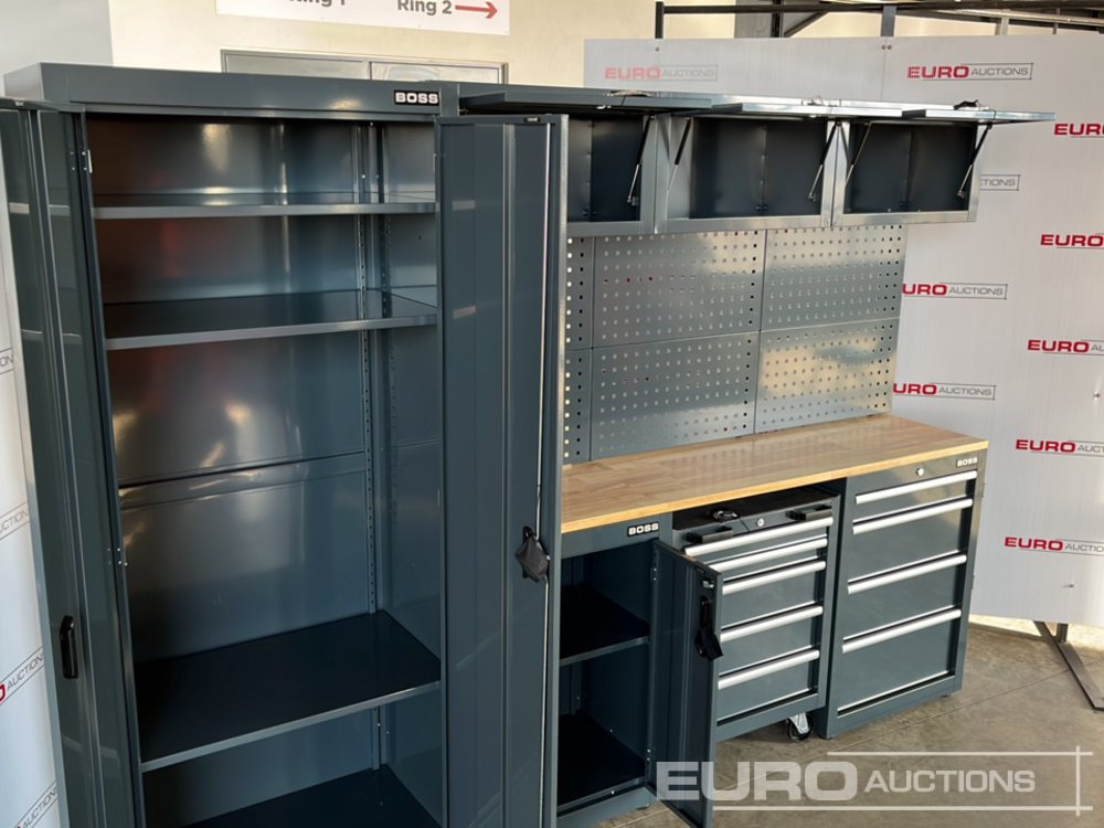 Équipement de garage Unused Boss 2.6m 9 Drawer, 5 Cabinet Tool Station: photos 15